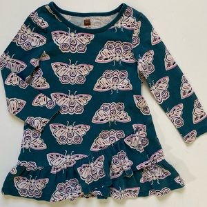 Tea Collection Dress Size 18 24 Months Butterflies Baby Girls Teal Ruffle Green